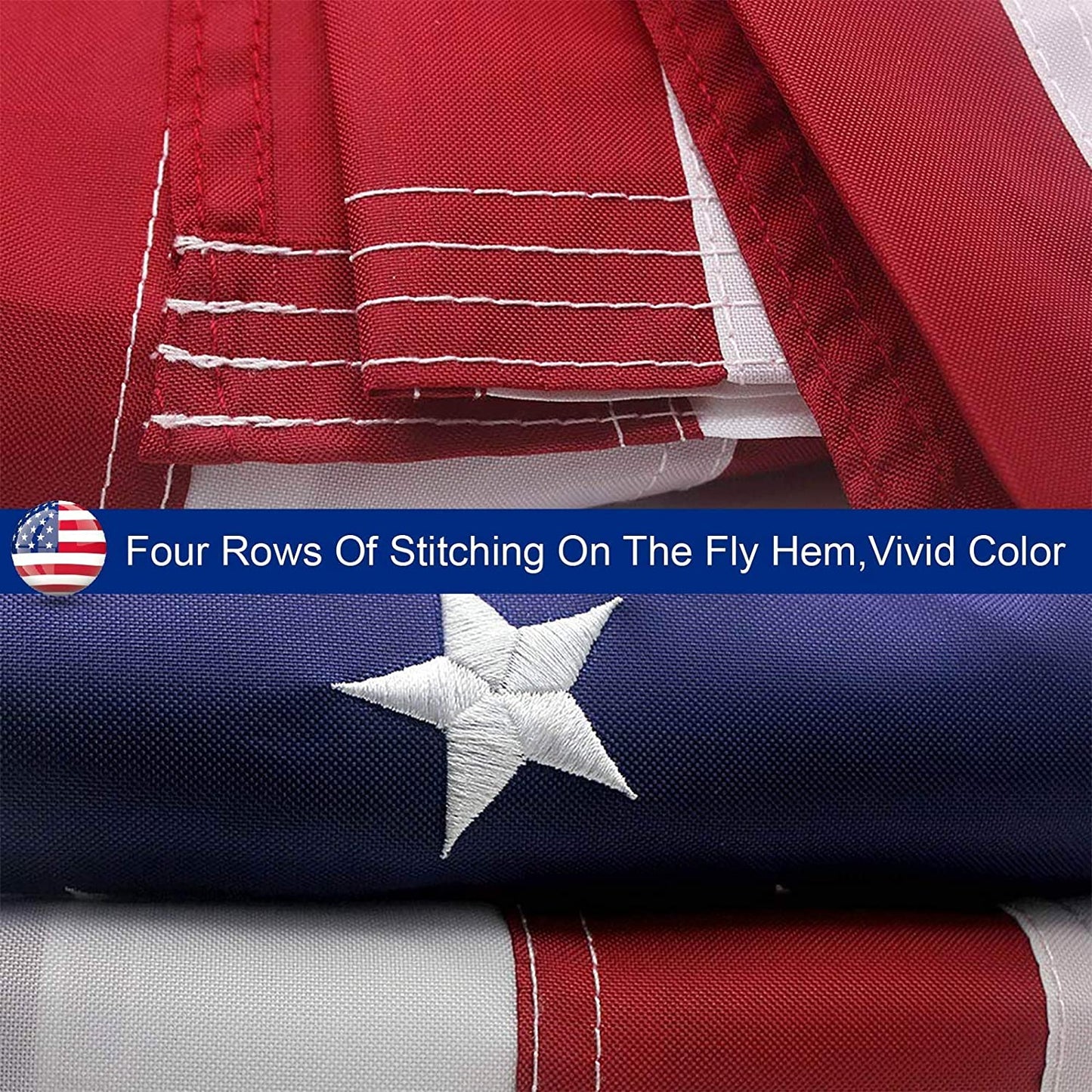 American Flag Outdoor Heavy Duty Embroidered