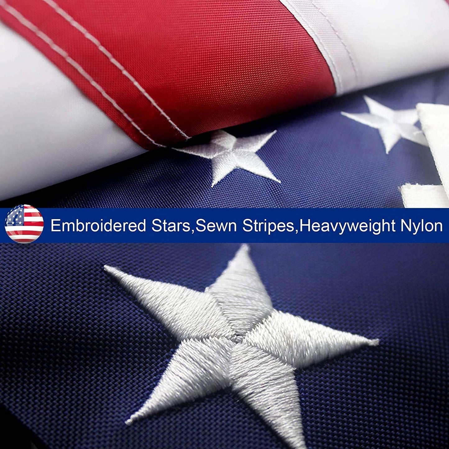 American Flag Outdoor Heavy Duty Embroidered