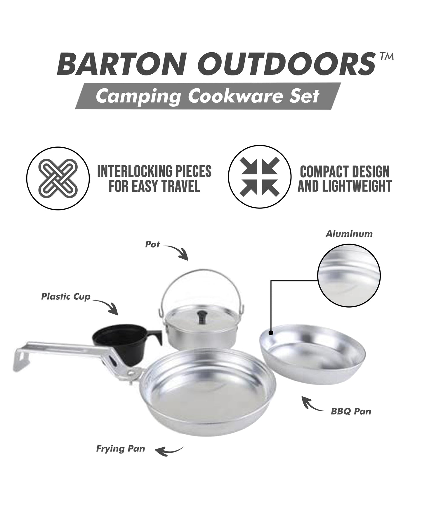 Barton Outdoors / Camping Cookware Set