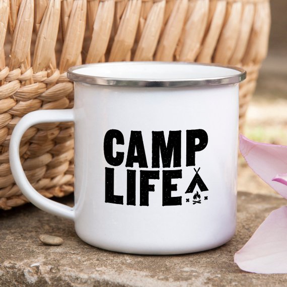 Enamel Camping Mug / CAMP LIFE