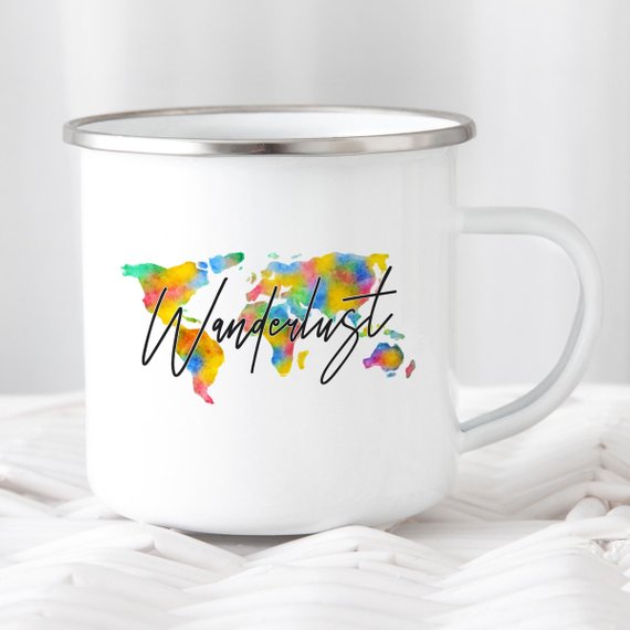 Enamel Caping Mug / Wanderlust