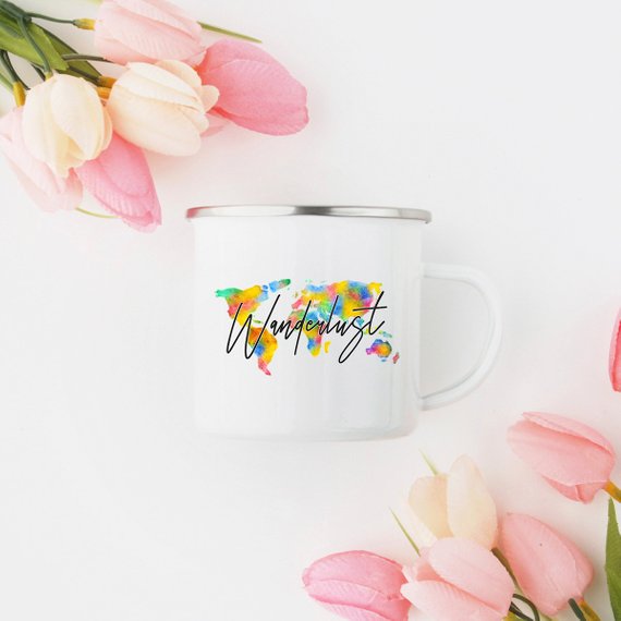 Enamel Caping Mug / Wanderlust